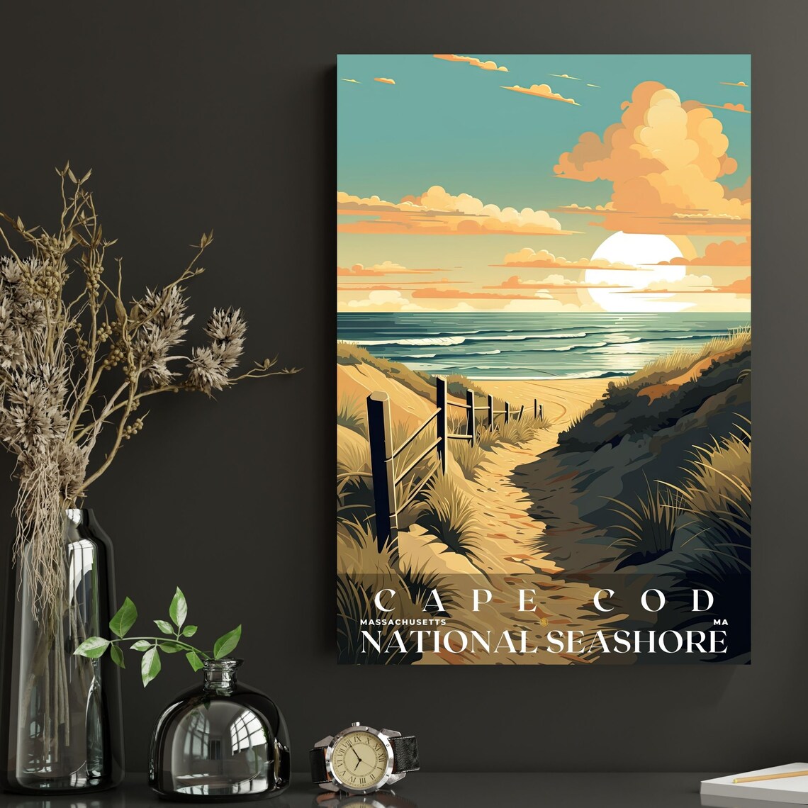 Cape Cod National Seashore Retro Travel Poster - Image 2