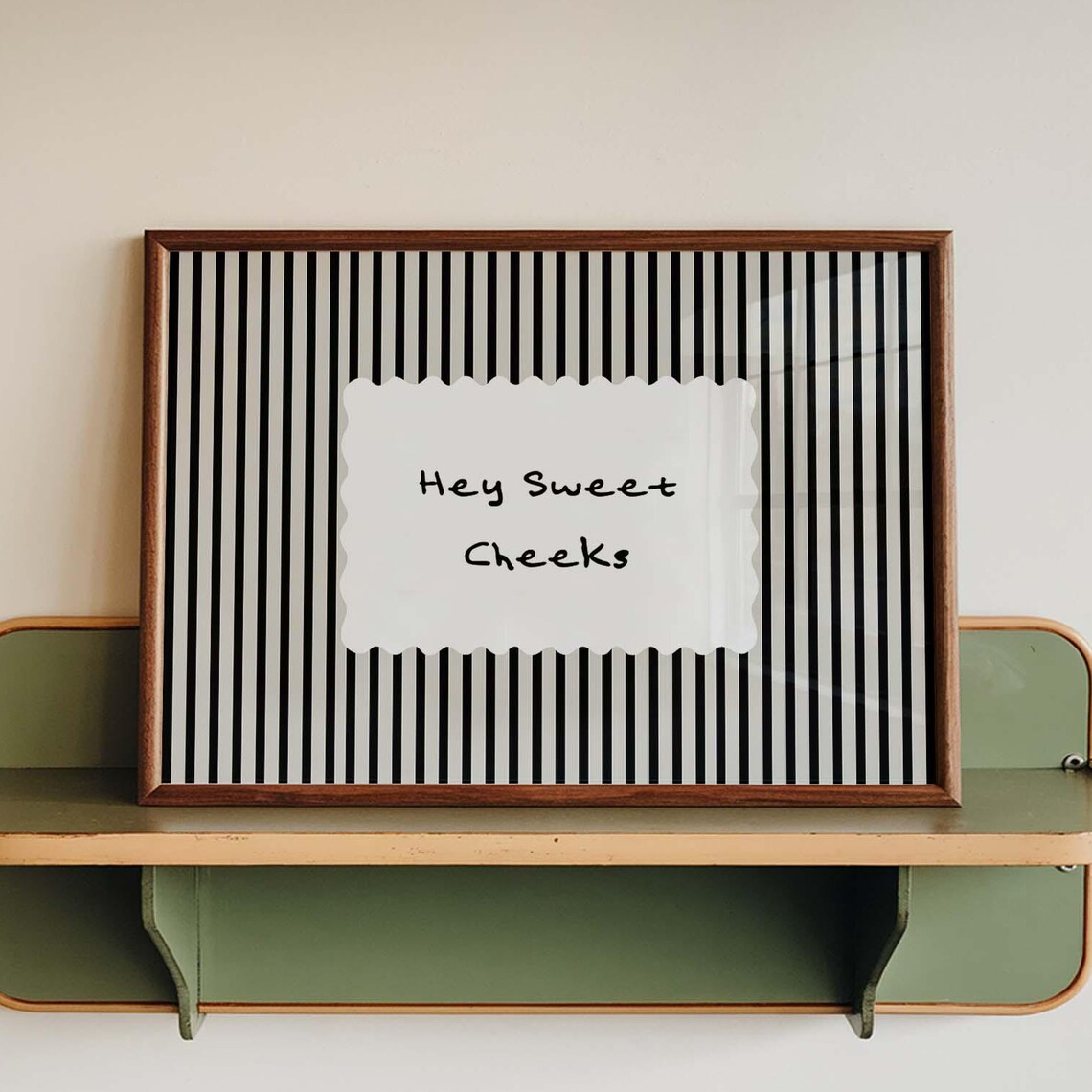 Hey Sweet Cheeks Art Print, Funny Bathroom Decor
