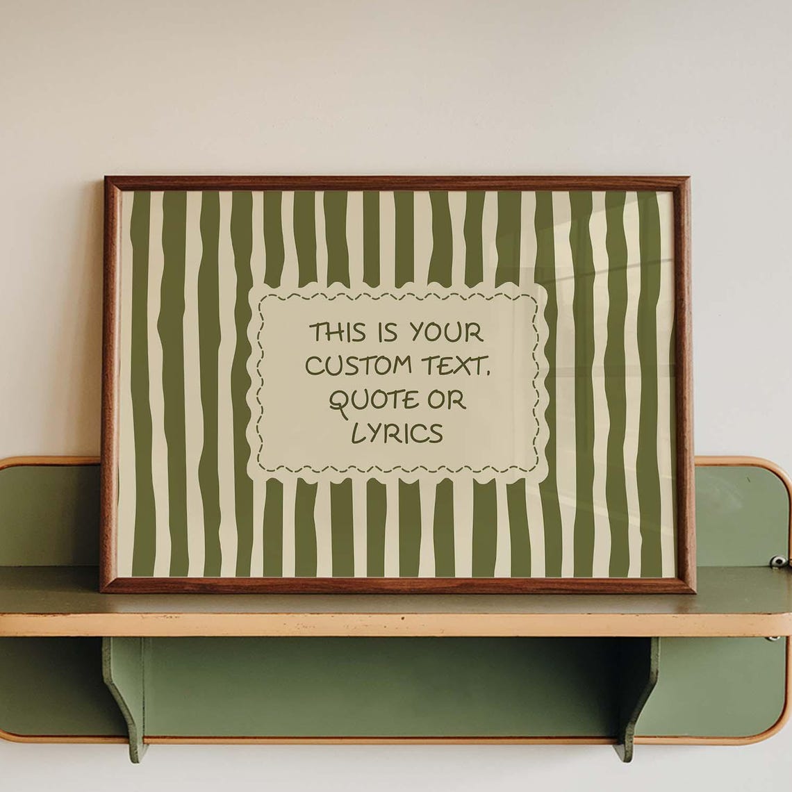 Personalized Custom Text Quote Lyrics Gift Striped Poster Art