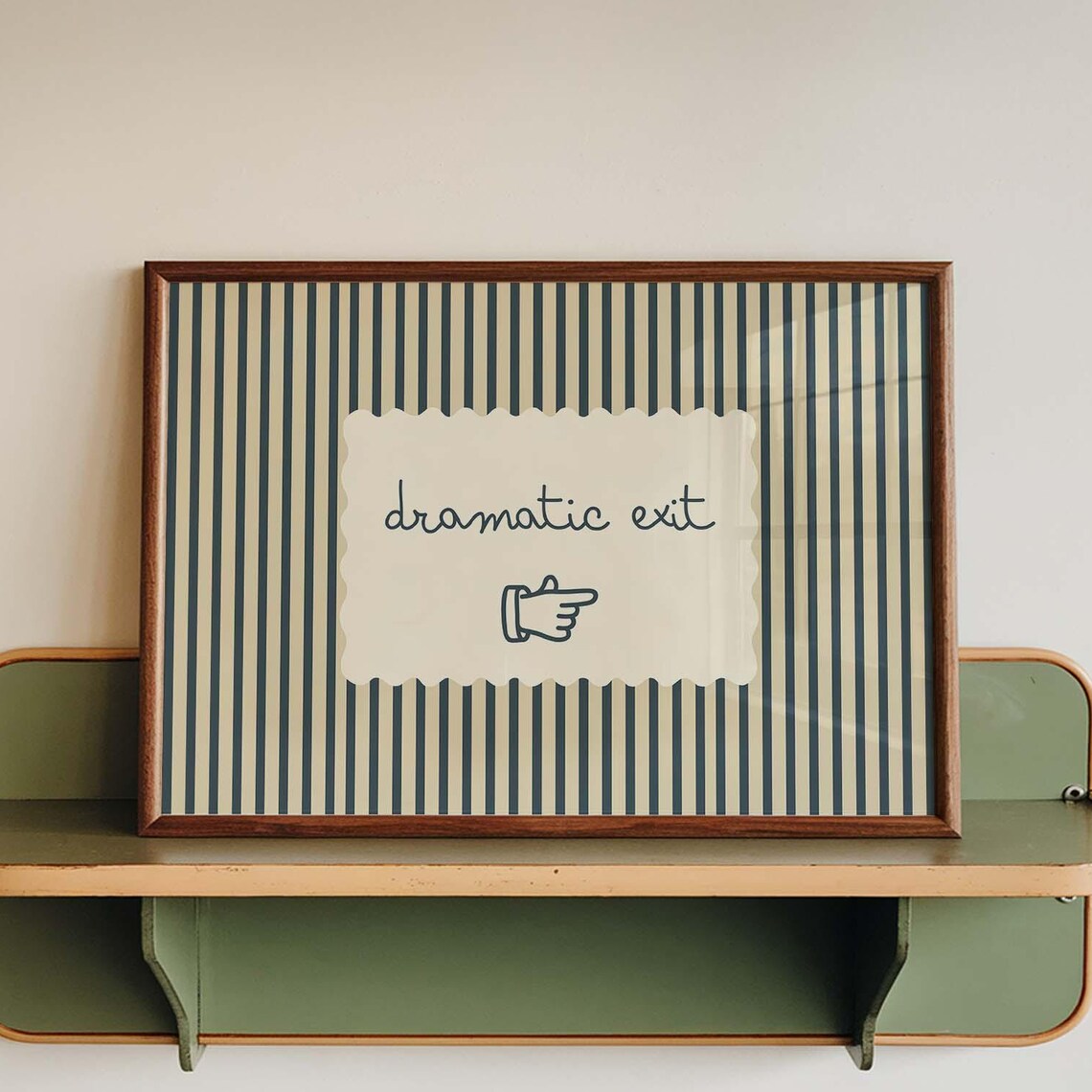Dramatic Exit Funny Bathroom Retro Quote Decor