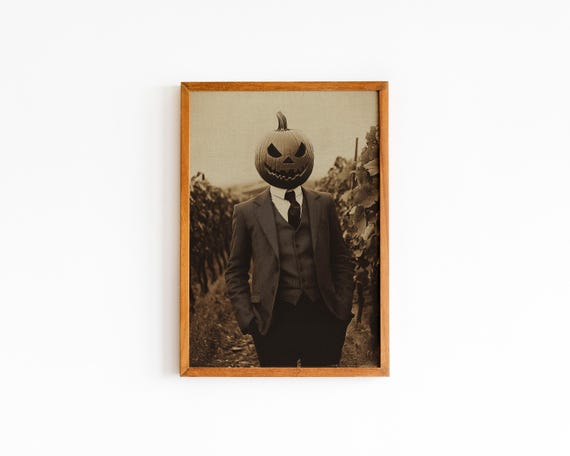 Pumpkin Dark Academia Printgothic Printsold Photo Style Artoccult Posternostalgic Fantasy Printwitchy Poster Printwitches Circle