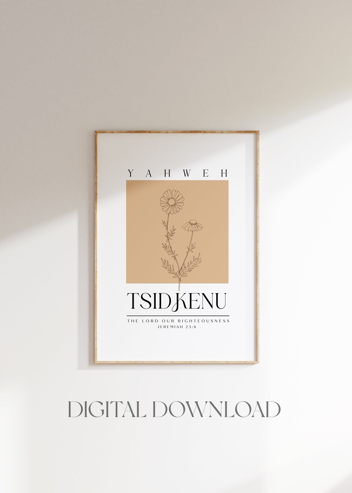 Yahweh Tsidkenu The Lord Our Righteousness Jeremiah 23 6 Art Poster - Image 2