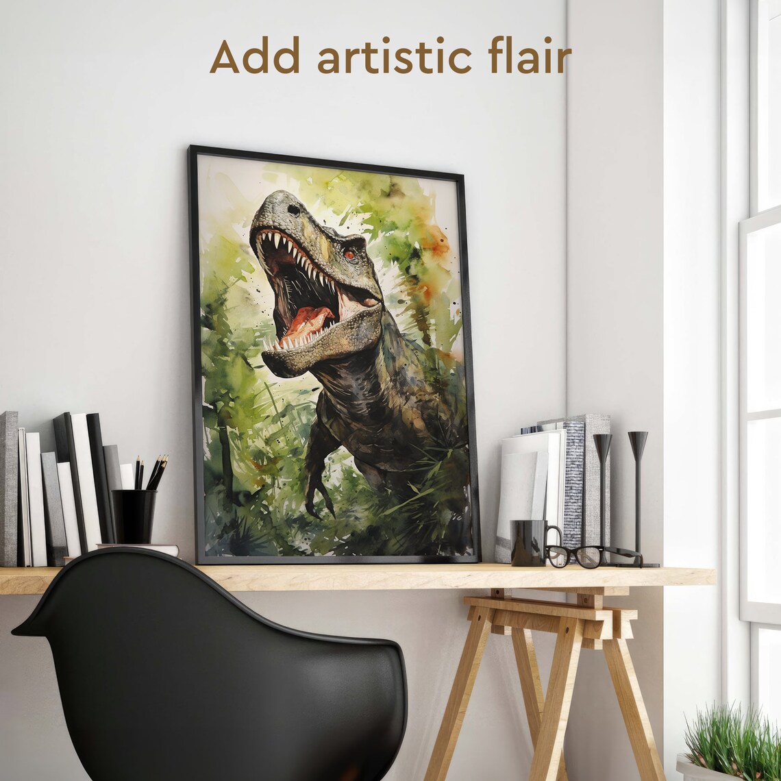 Tyrannosaurus Rex Dinosaur Poster, Kids Room Art Print - Image 2