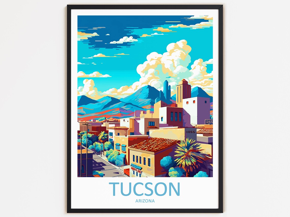Tucson Travel Poster, Arizona Home Decor