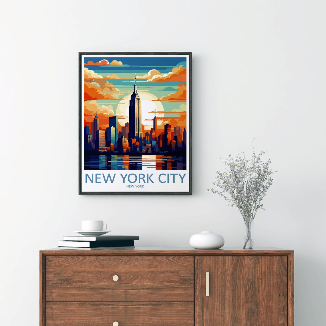 New York City Travel Print Wall Decor Wall Art New York City Wall Hanging Home Dcor New York Gift Art Travel Lovers Home Decoration - Image 2