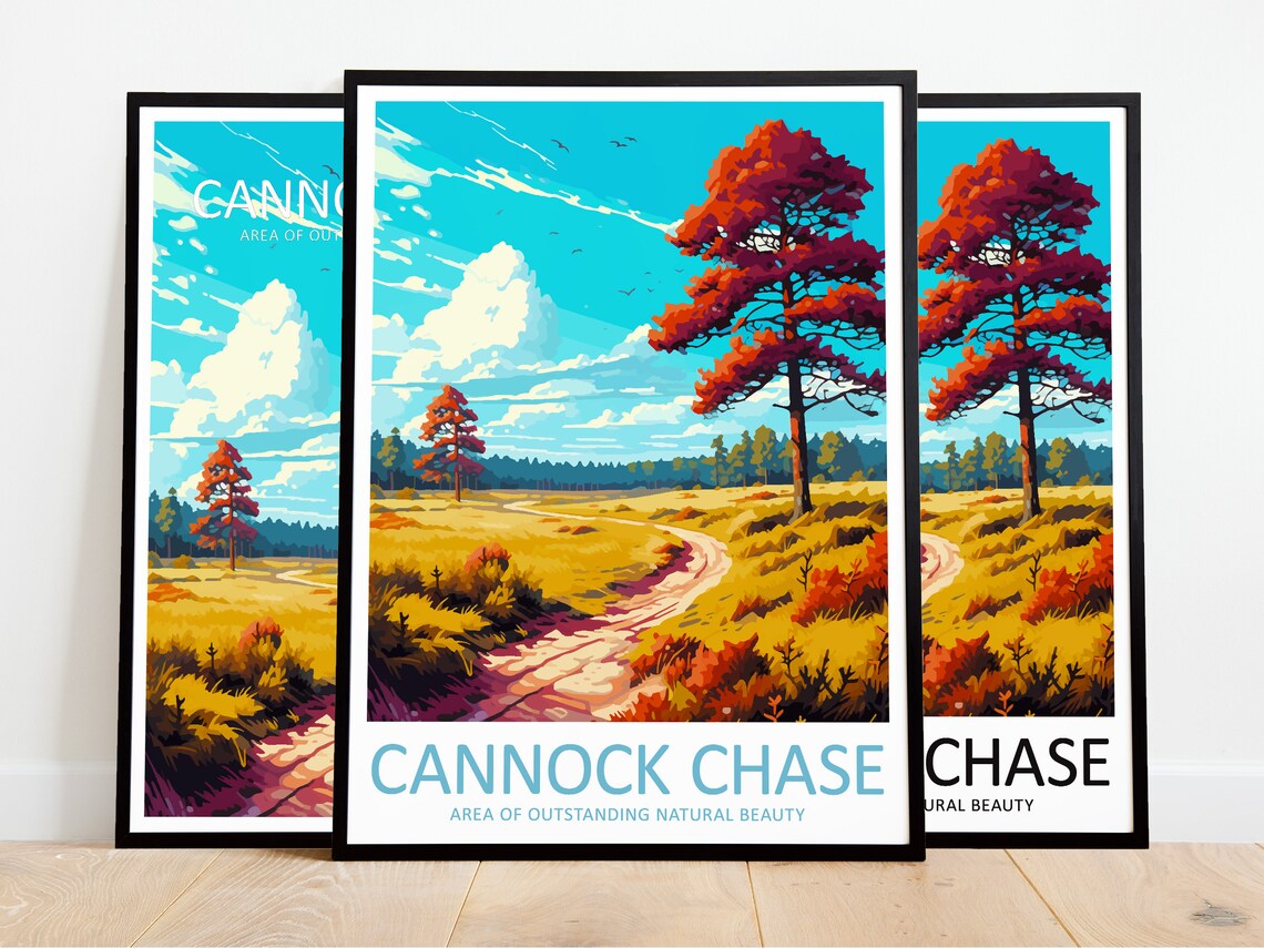 Cannock Chase Travel Poster, Outstanding Natural Beauty - Image 3
