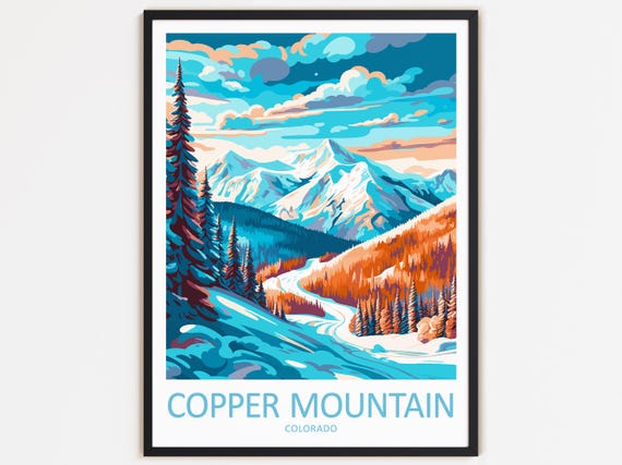 Copper Mountain Travel Print Wall Decor Wall Art Copper Mountain Wall Hanging Home Dcor Colorado Gift Art Travel Lovers Home Decoration
