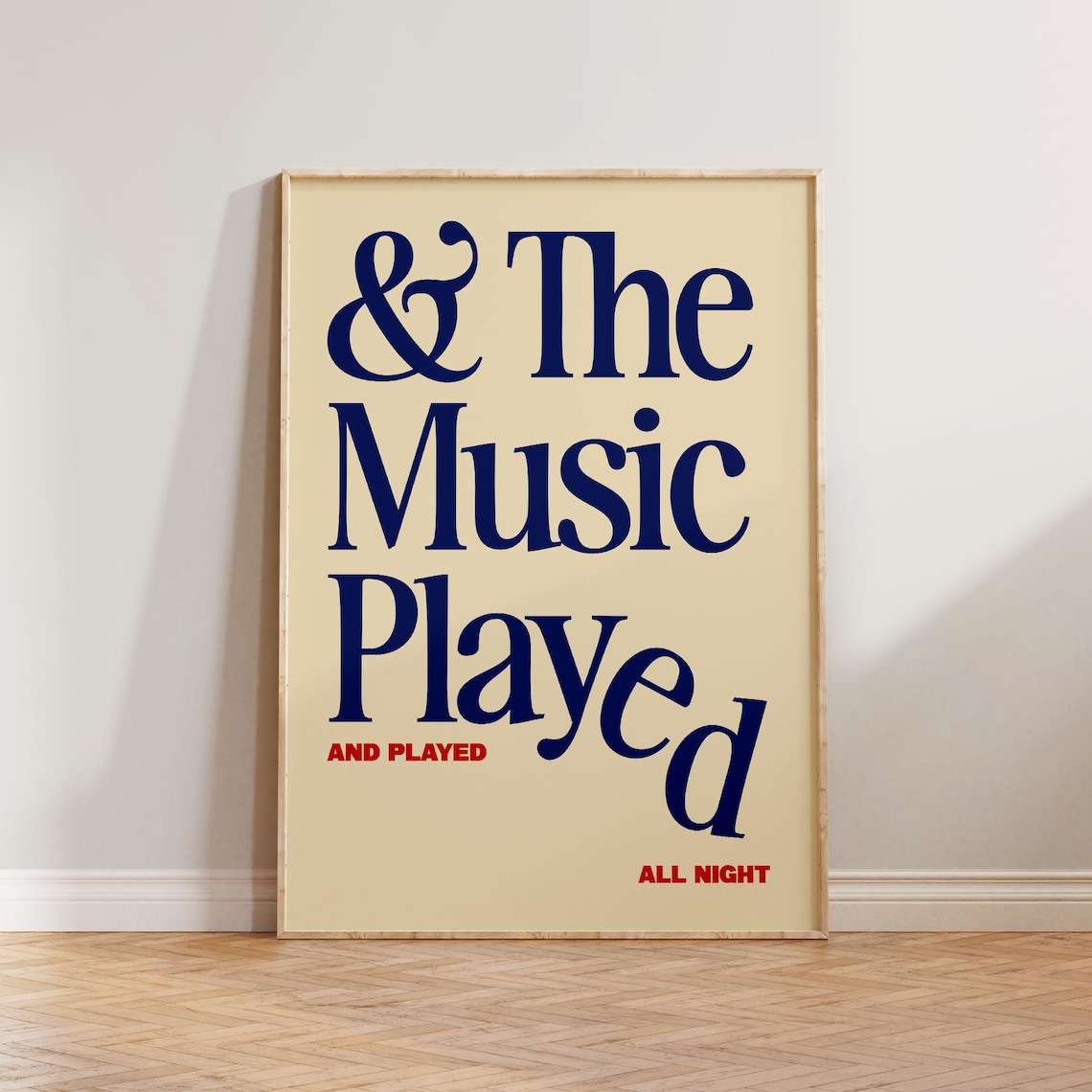 Retro Music Wall Art Print, Mid Century Modern