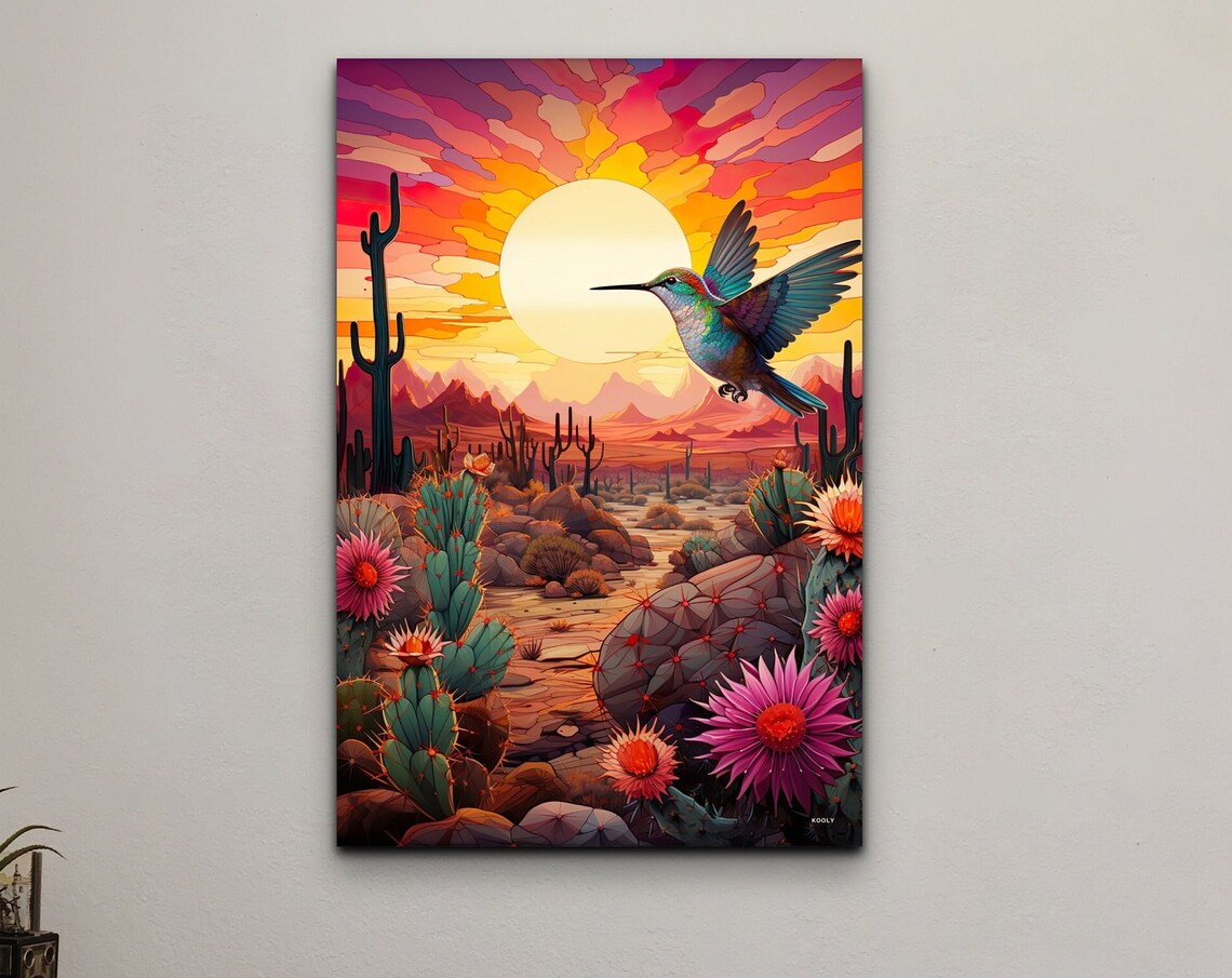 Costa Hummingbird Watercolor Bird Art Print
