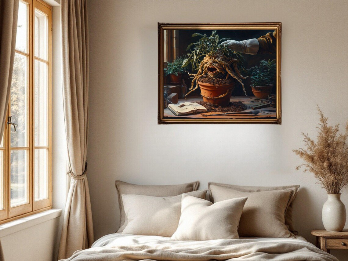Creepy Botanical Horror Plant Art Print, Halloween - Image 2