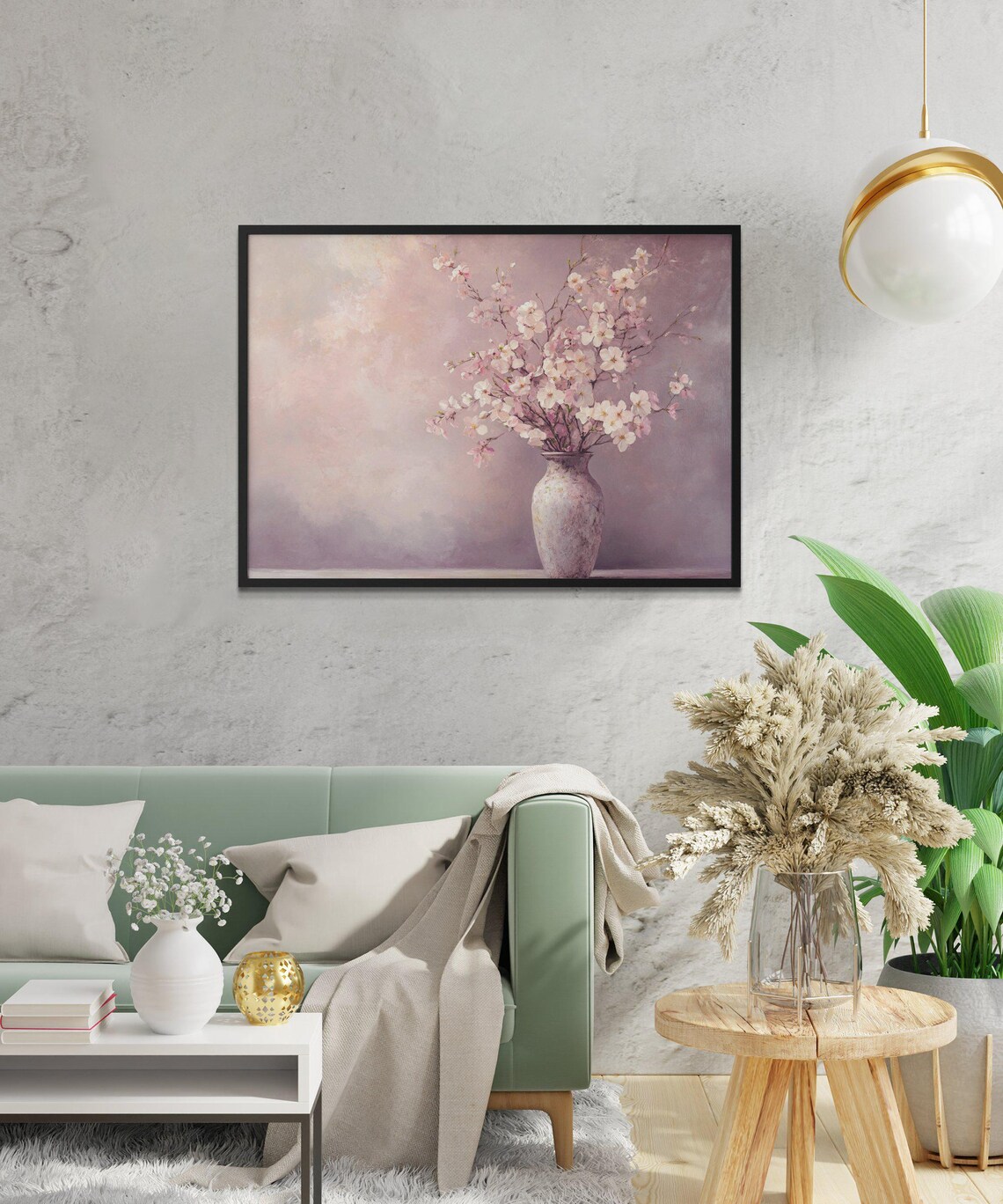 Elegant Cherry Blossom, Botanical Floral Art Print - Image 2
