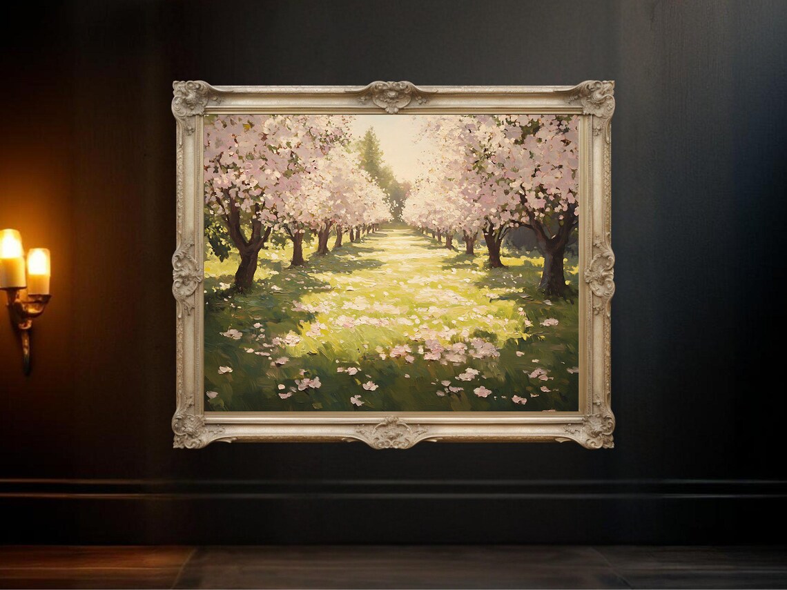 Blossom Garden Landscape, Spring Trees Poster