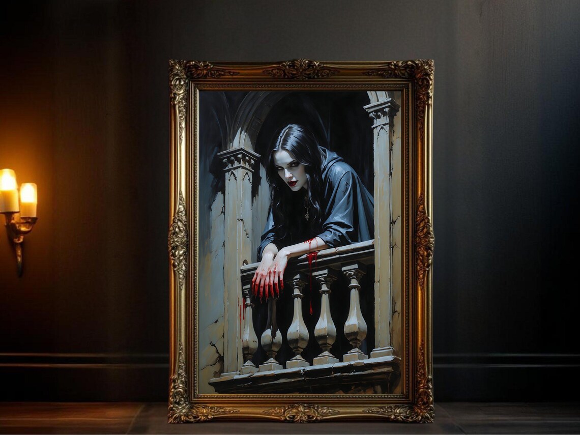 Gothic Vampire Lady, Dark Fantasy Wall Art