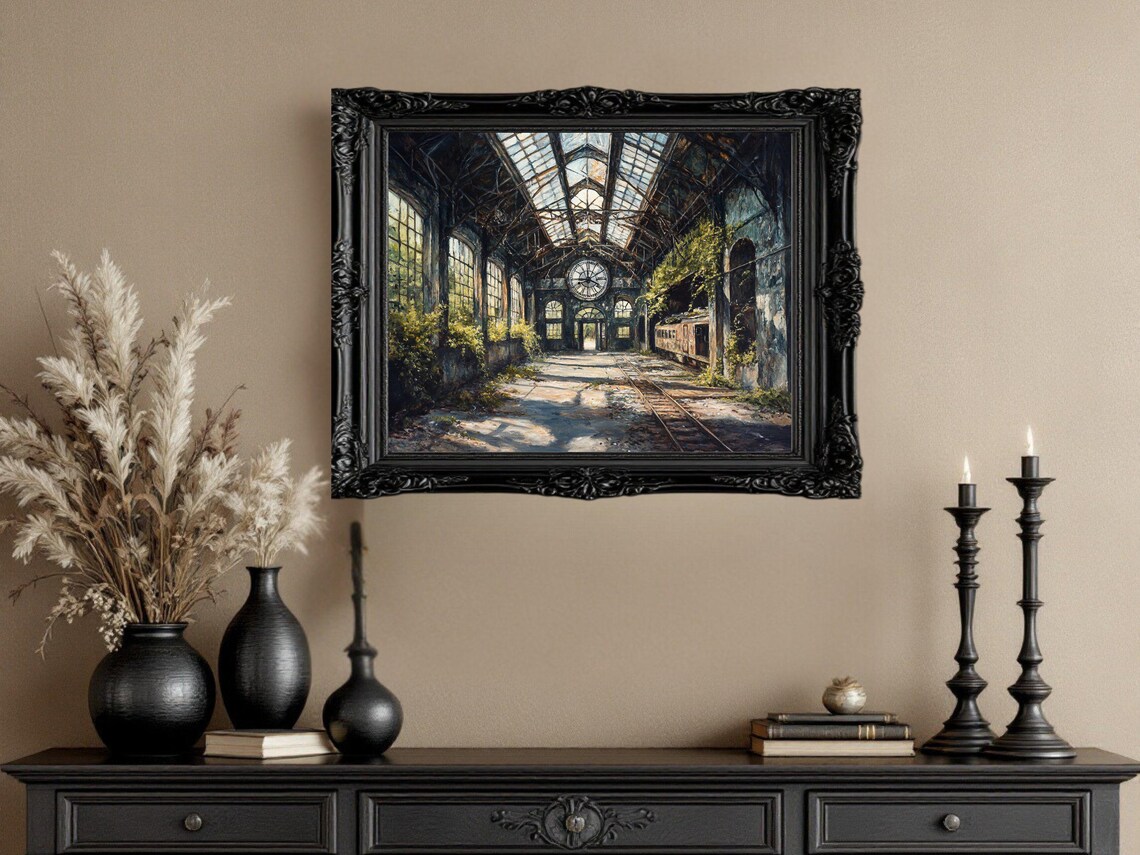 Abandoned Train Station - Vintage Railway Decor - Image 3