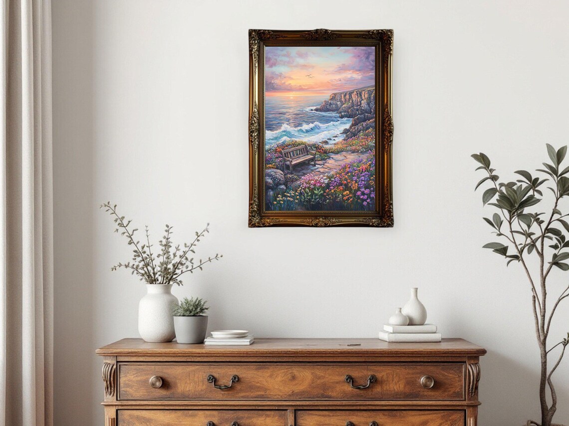Coastal Sunset Beach Seascape, Nature Landscape - Image 2