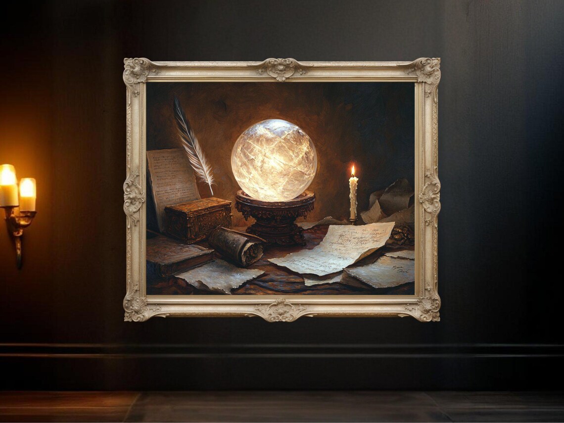 Crystal Ball Mystical Vintage Decor Art Print