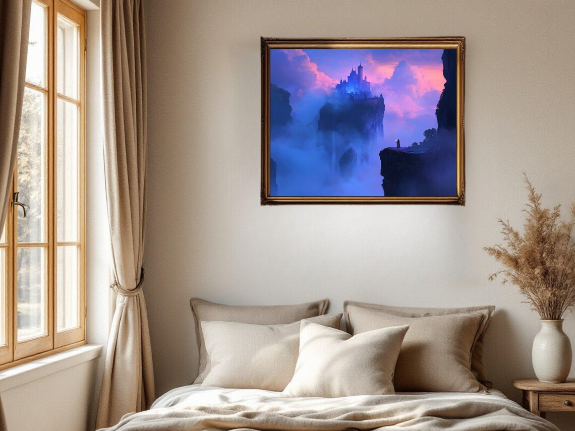 Fantasy Castle, Enchanted Landscape Art Print - Image 2