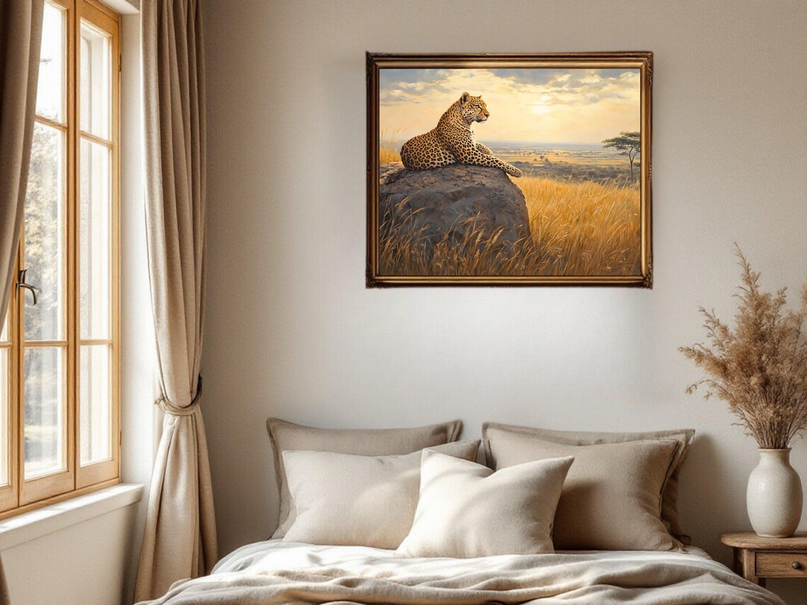 Leopard On Rock, Sunset Jungle Scene - Image 2