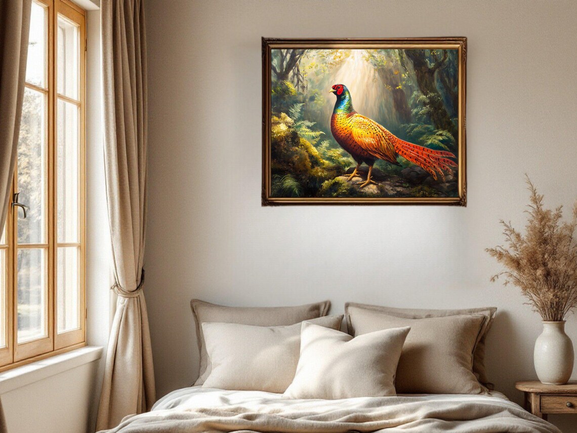 Colorful Pheasant - Traditional Travel Poster - Image 2