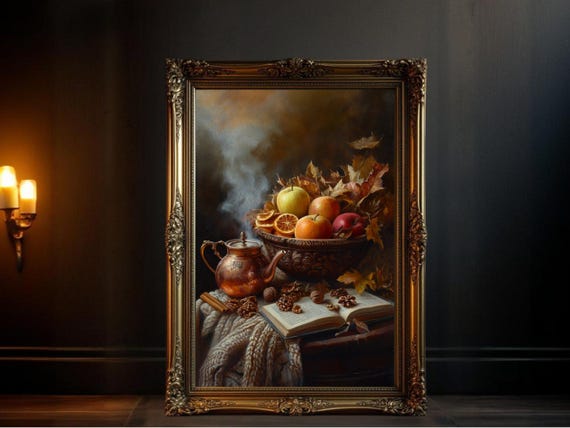 Rustic Autumn Still Life, Vintage Harvest Decor