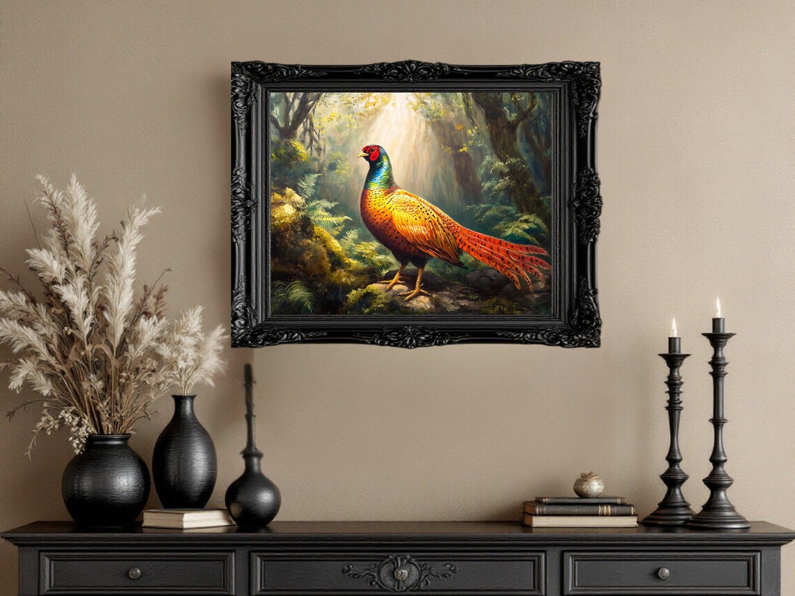Colorful Pheasant - Traditional Travel Poster - Image 3