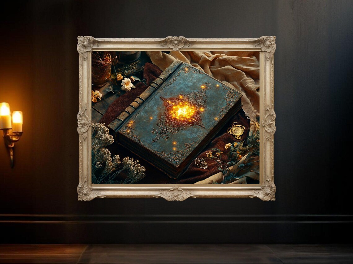 Enchanted Spellbook, Fantasy Art Print