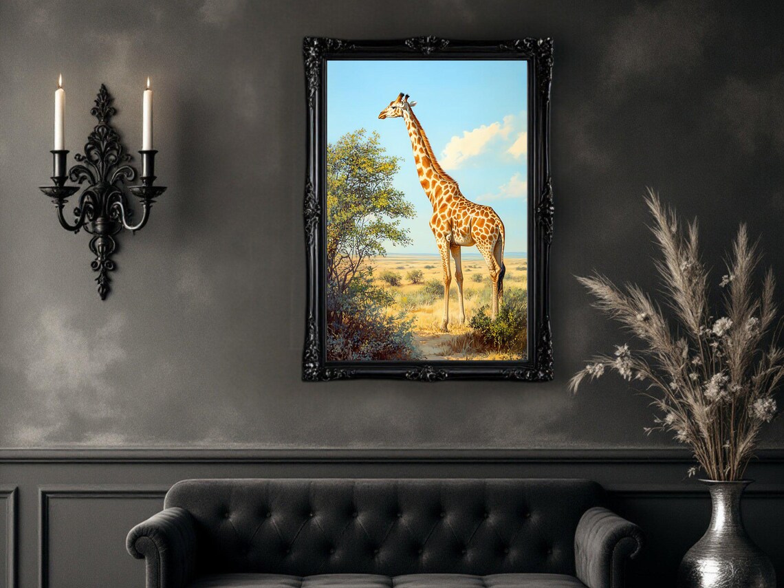 Giraffe Art Print, African Safari Wildlife Decor - Image 3