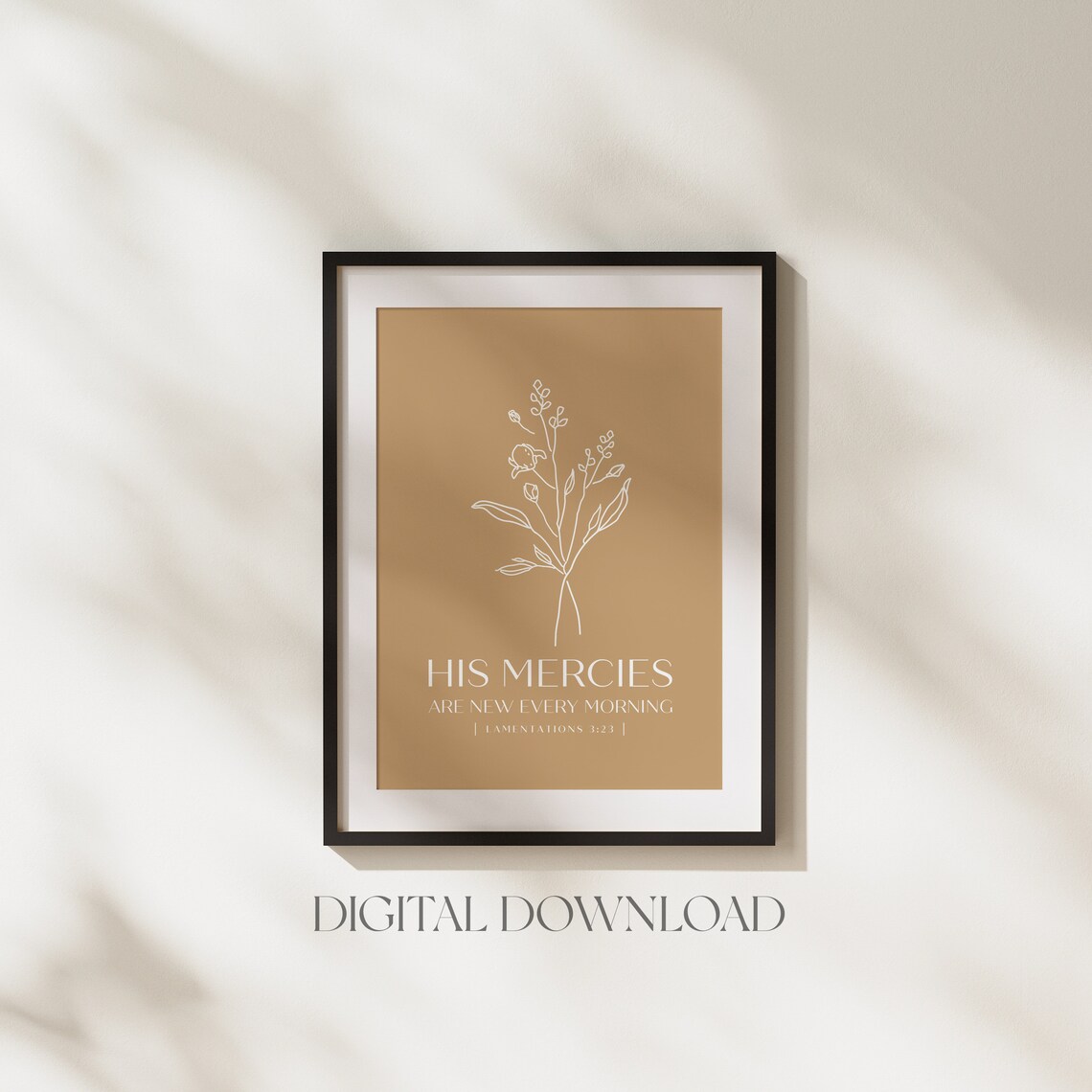 His Mercies Are New Every Morning Bible Verse Print - Image 6