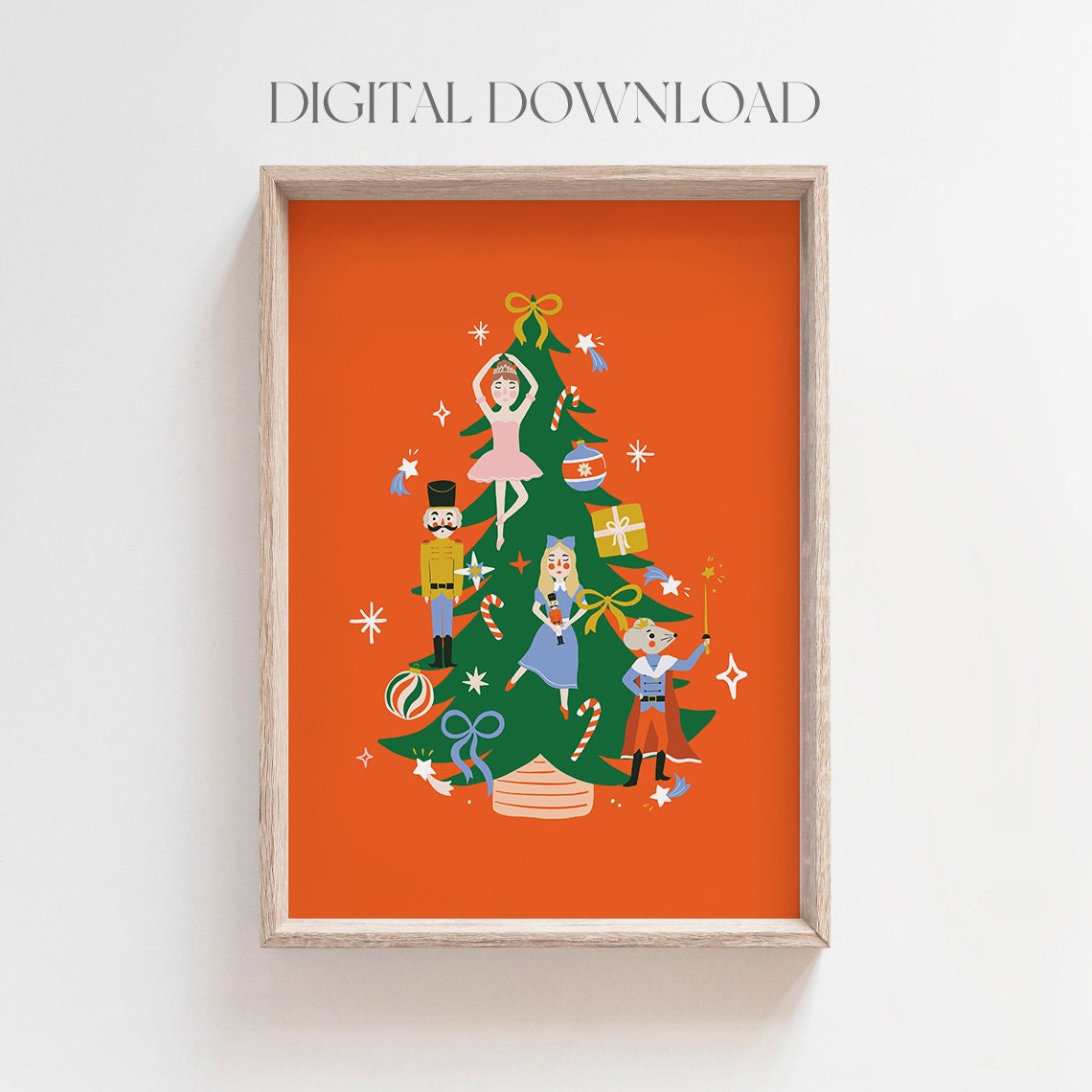 Nutcracker Ballet Christmas Tree Holiday Character Decor Kids Poster - Image 2