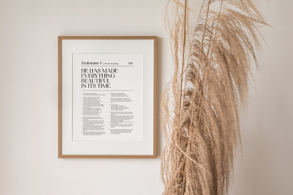 Ecclesiastes 3 Bible Verse Art Print, Modern Christian - Image 2