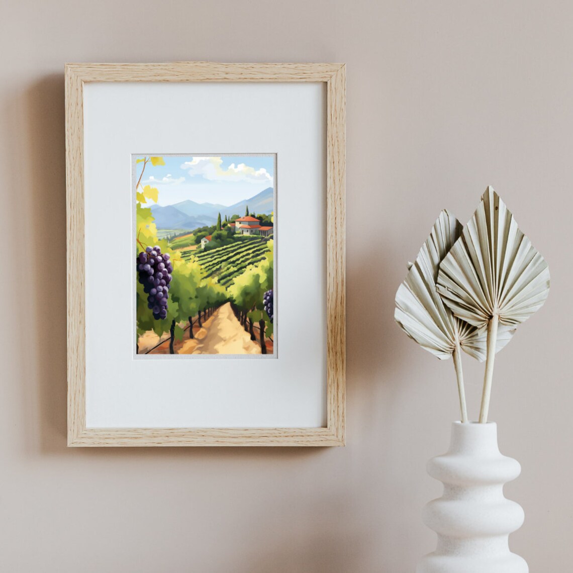 Napa Valley Watercolor Art Print, Wine Country - Image 2