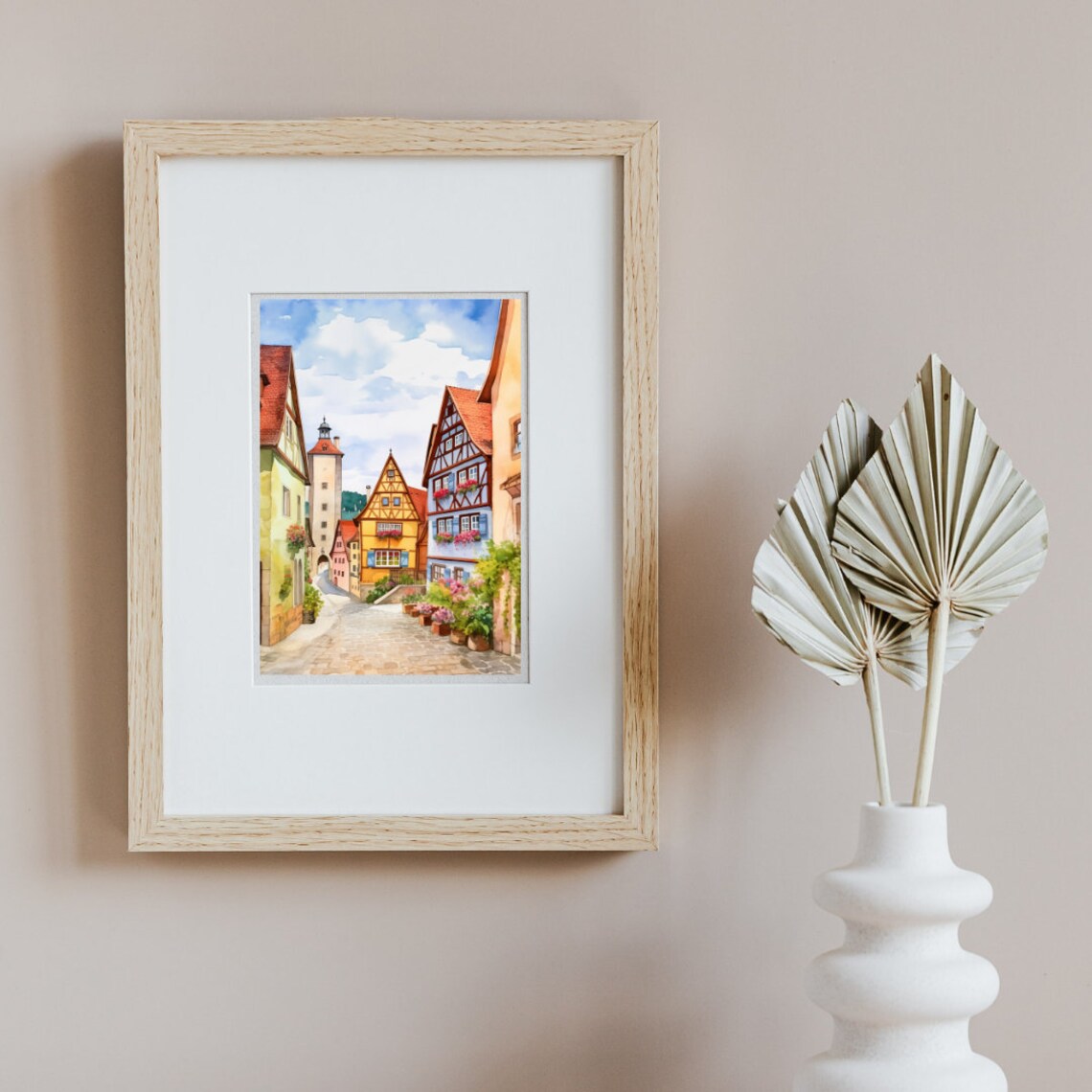 Rothenburg Watercolor Art Print, Bavaria Germany - Image 2