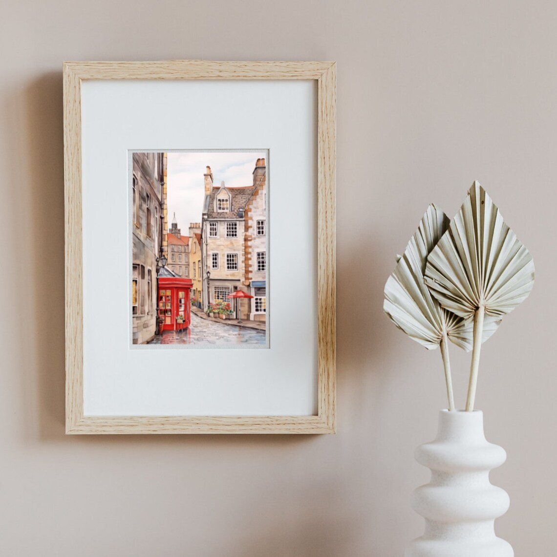 Edinburgh Watercolor Travel Poster, Scotland Cityscape - Image 2