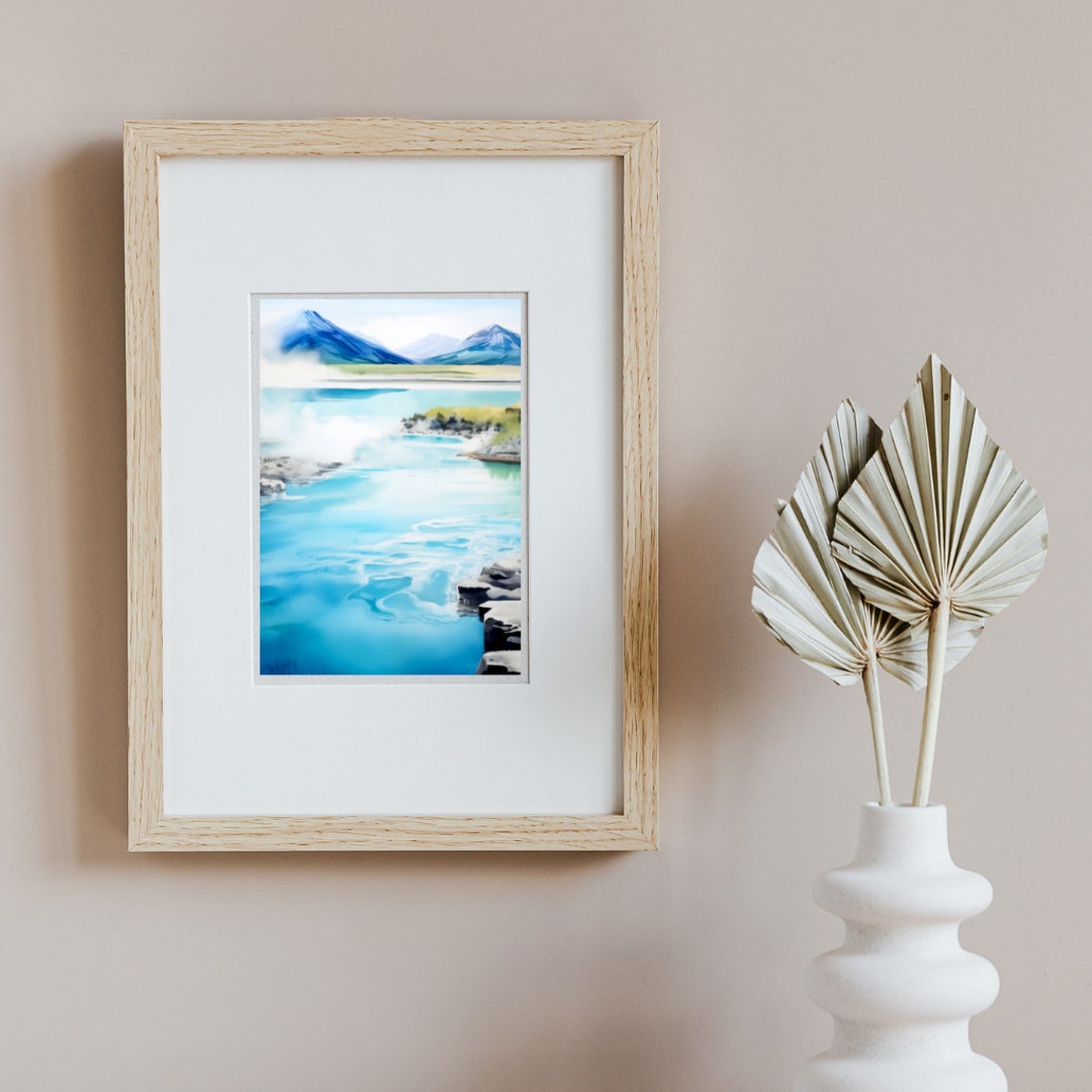 Blue Lagoon Iceland Milky Blue Geothermal Waters And Mountains Poster - Image 2