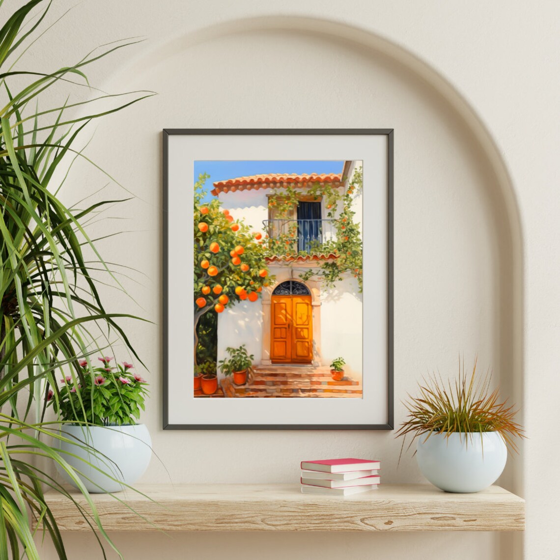 Andalusia Orange Tree Watercolor Travel Poster - Image 3