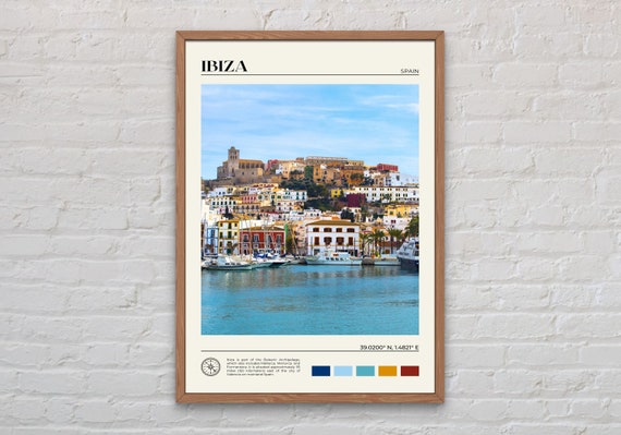 Ibiza Real Photo Travel Poster, Spain Wall Art
