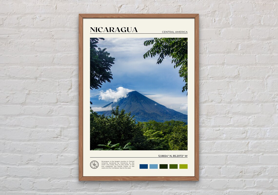 Nicaragua Real Photo Art Print, Latin America