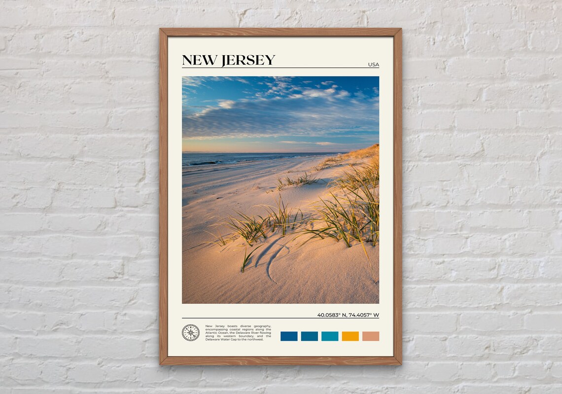 New Jersey Real Photo Poster Print