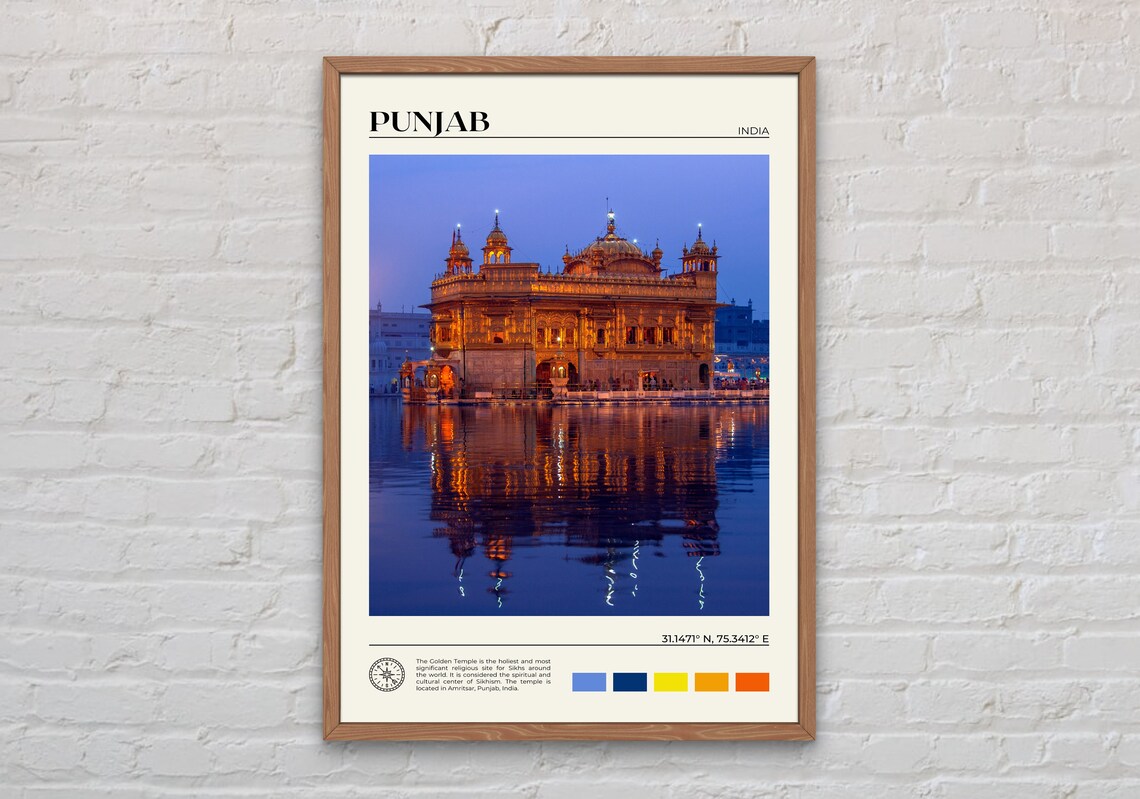 Punjab Real Photo Travel Poster, India Wall Art