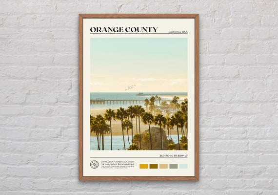 Orange County Real Photo Travel Poster, USA