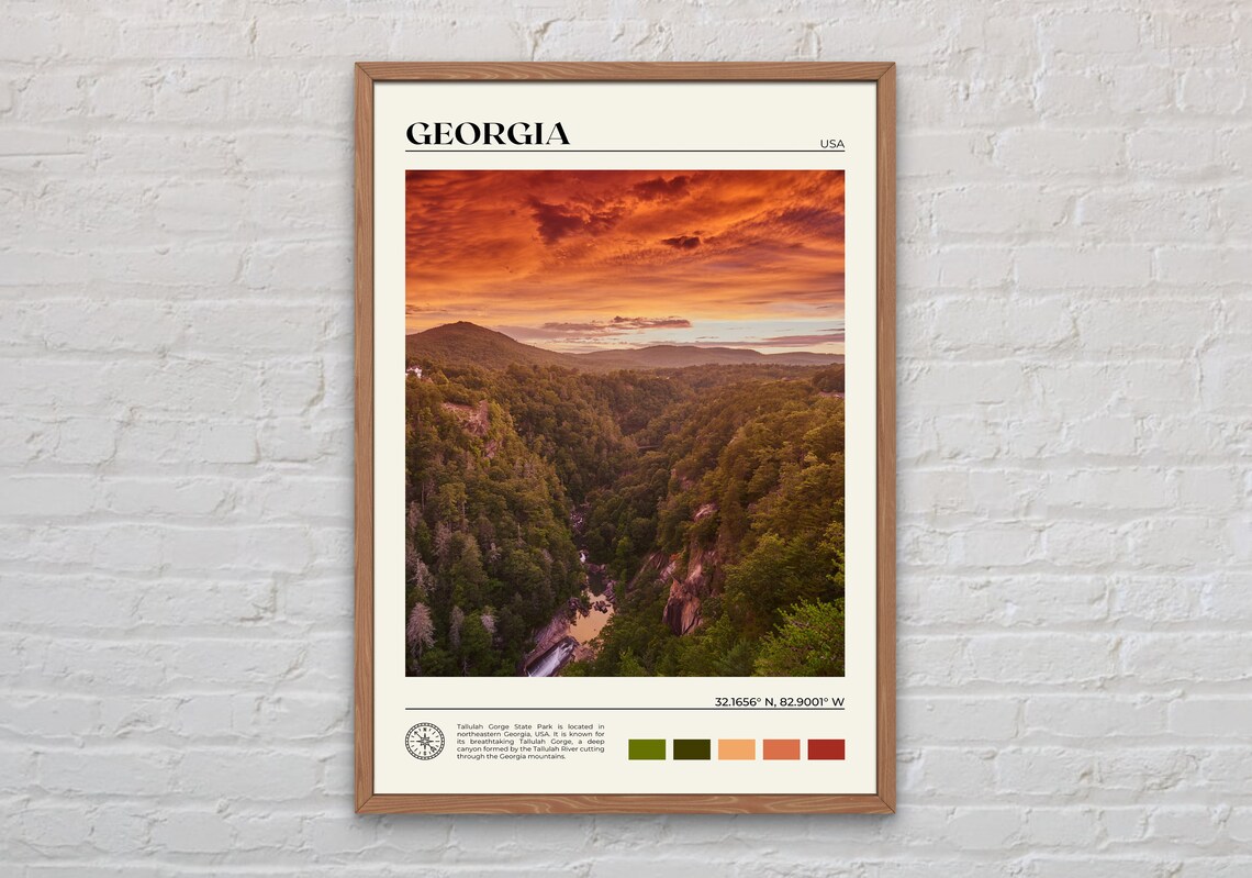 Georgia Real Photo Travel Poster, United States