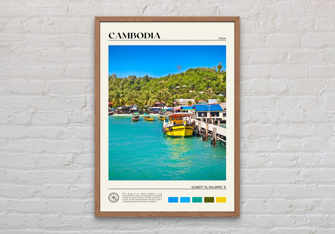 Cambodia Photo Print, Travel Wall Decor