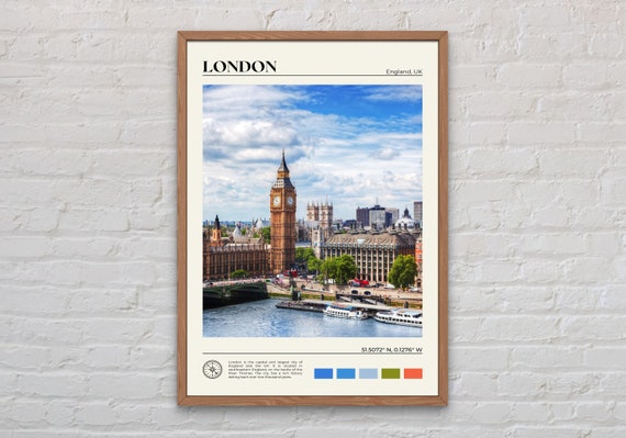 London Photo Travel Poster, England Wall Art