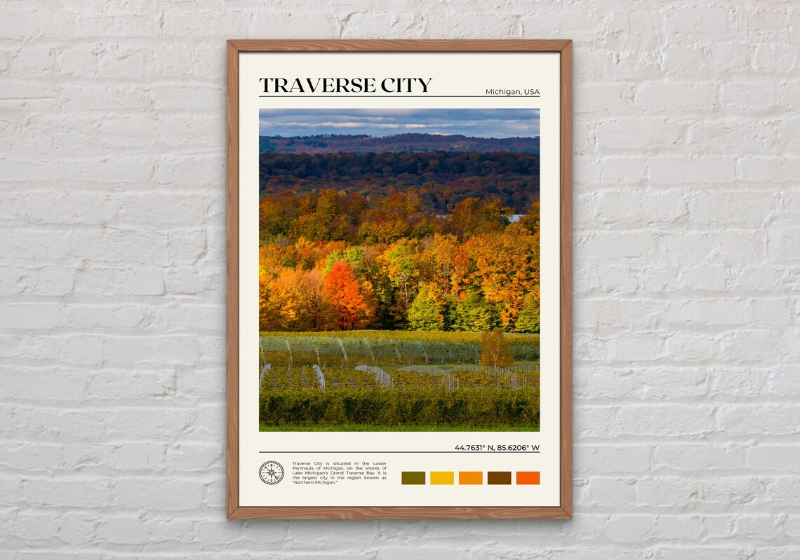 Traverse City Real Photo Art Print, Michigan Travel