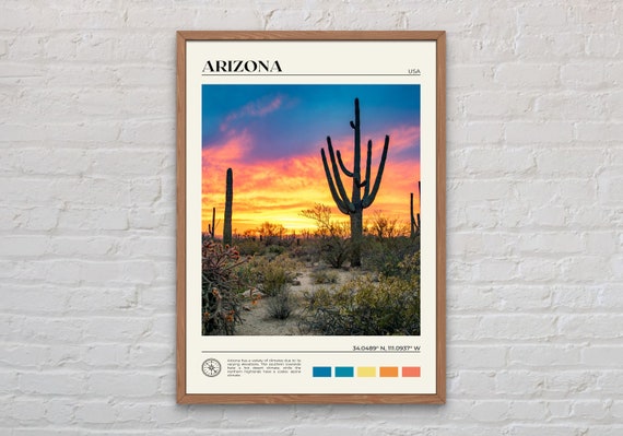 Arizona Travel Photo Poster, USA Wall Decor