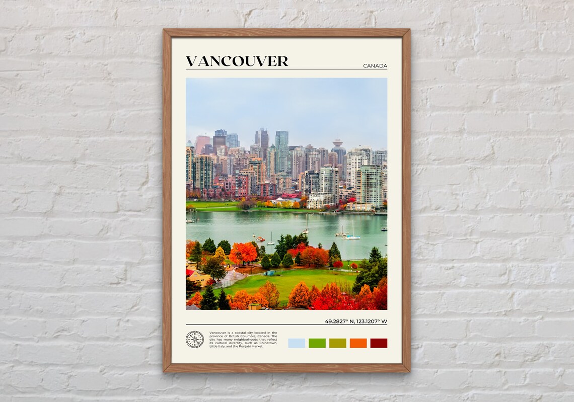 Vancouver Real Photo Travel Poster, Canada