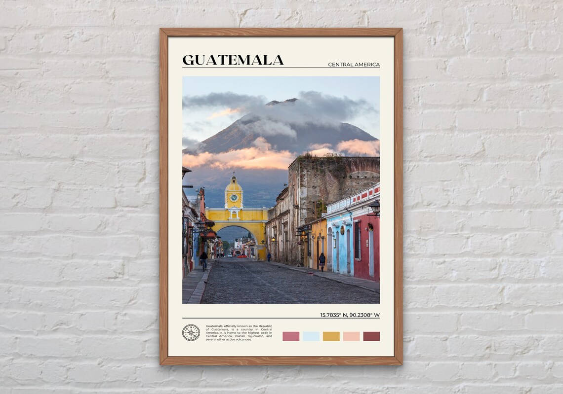 Guatemala Real Photo Travel Poster, Wall Art Print