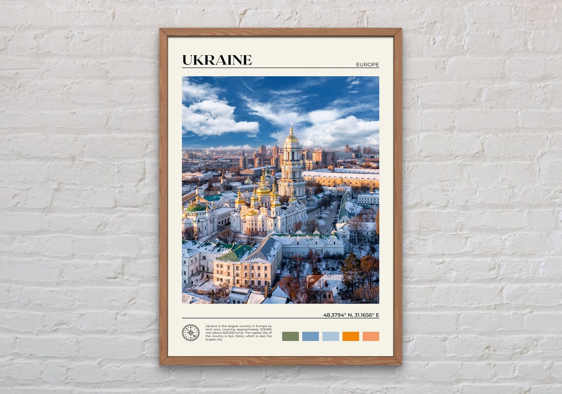 Ukraine Travel Photo Poster, Kyiv Lviv Wall Art