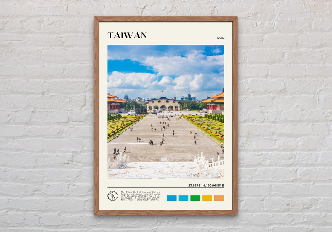Taiwan Travel Poster, Asia Wall Art Print