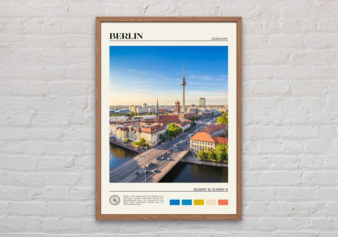 Berlin Photo Travel Poster, Germany Wall Decor